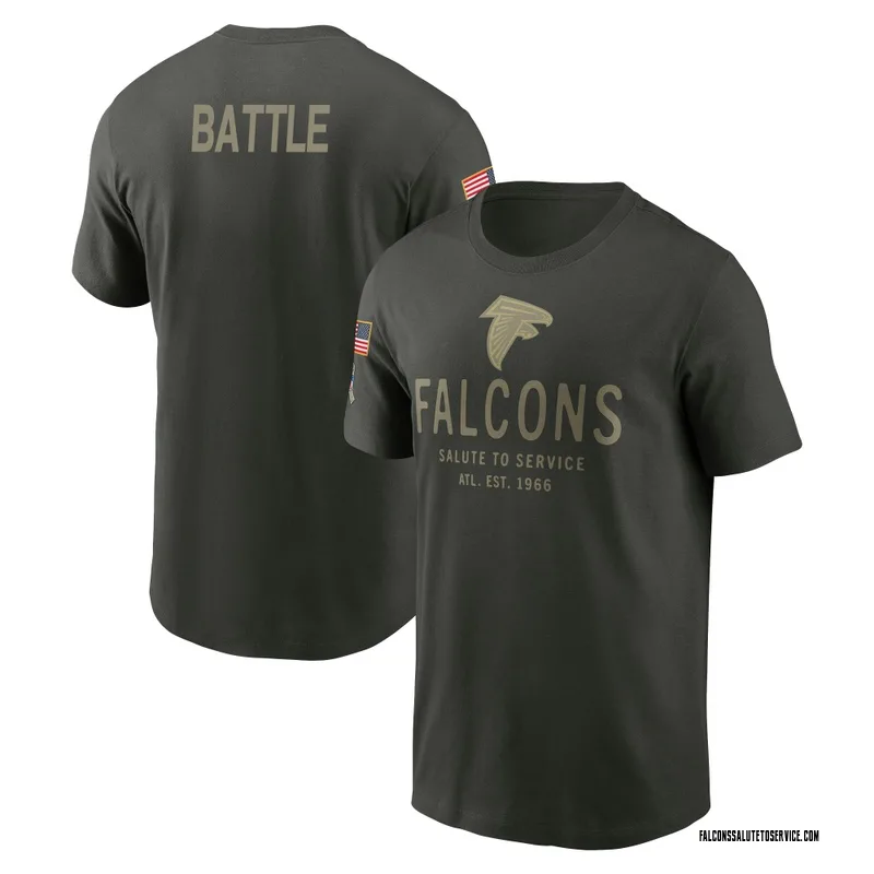 Men's Trent Battle Atlanta Falcons Green Forest/ 2025 Salute to Service Sideline Primary Edge T-Shirt