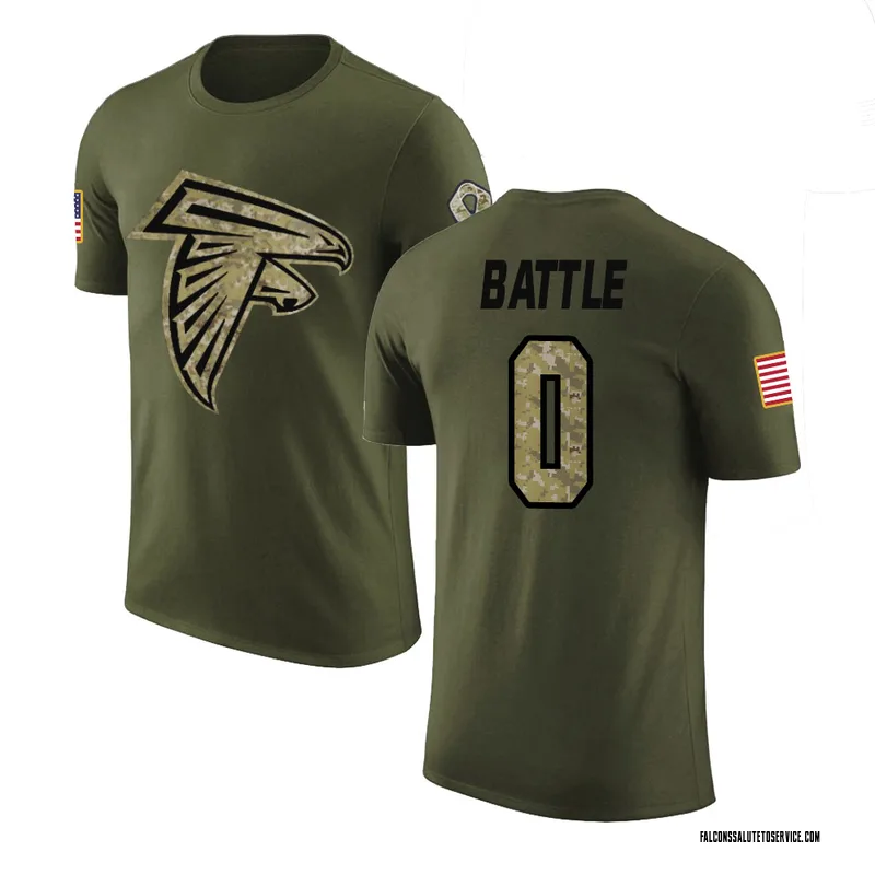 Men's Trent Battle Atlanta Falcons Legend Olive Salute to Service T-Shirt