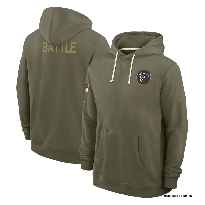 Men's Trent Battle Atlanta Falcons Olive 2025 Salute to Service Hoodie
