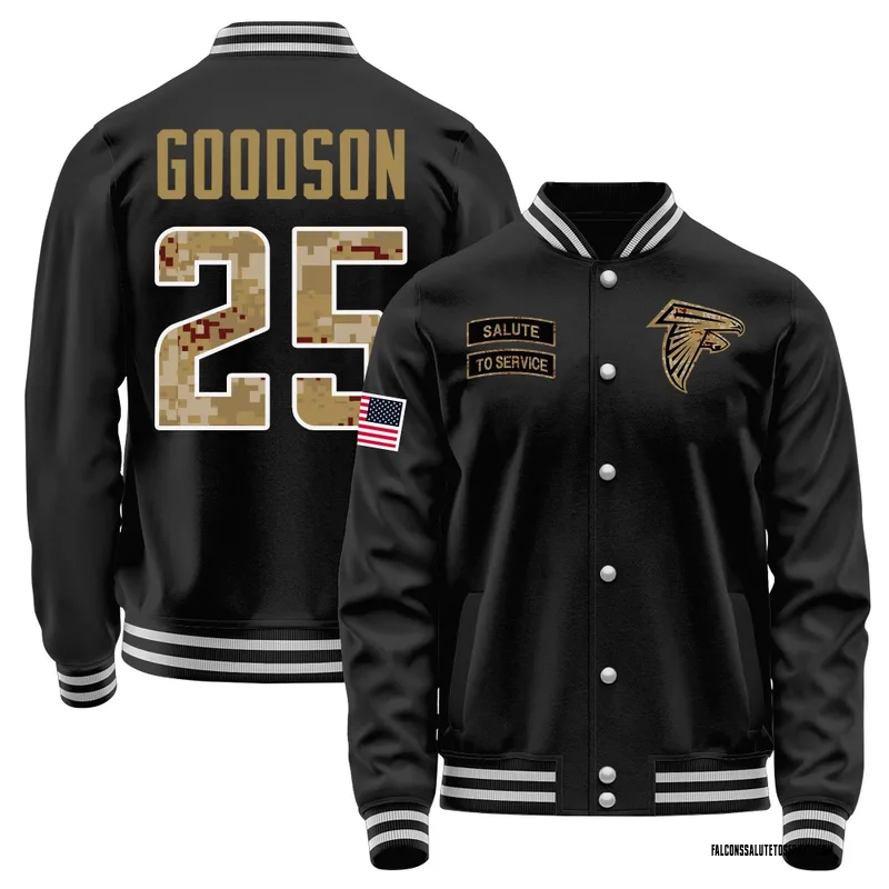 Men's Tyler Goodson Atlanta Falcons Black Salute to Service Sideline Performance Jacket