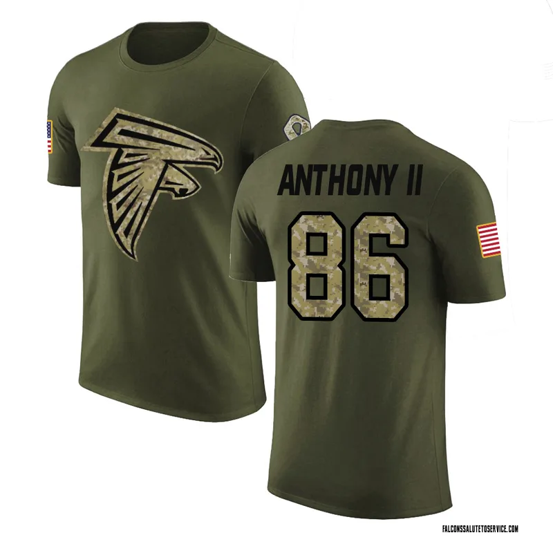Men's Vinny Anthony II Atlanta Falcons Legend Olive Salute to Service T-Shirt