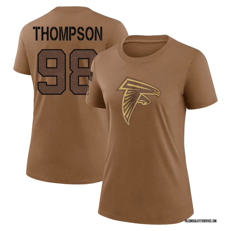 Women's Anterio Thompson Atlanta Falcons Legend Brown 2023 Salute To Service Performance T-Shirt