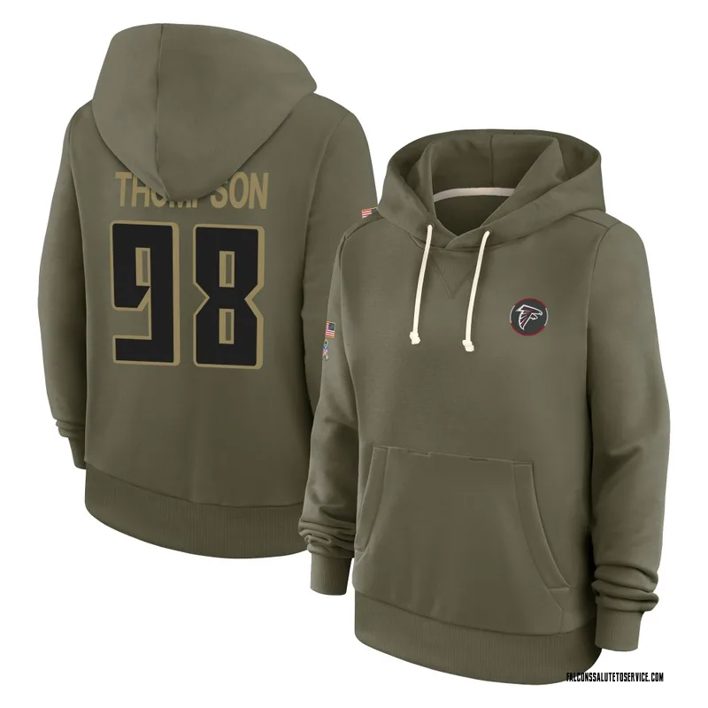 Women's Anterio Thompson Atlanta Falcons Olive 2025 Salute to Service Hoodie