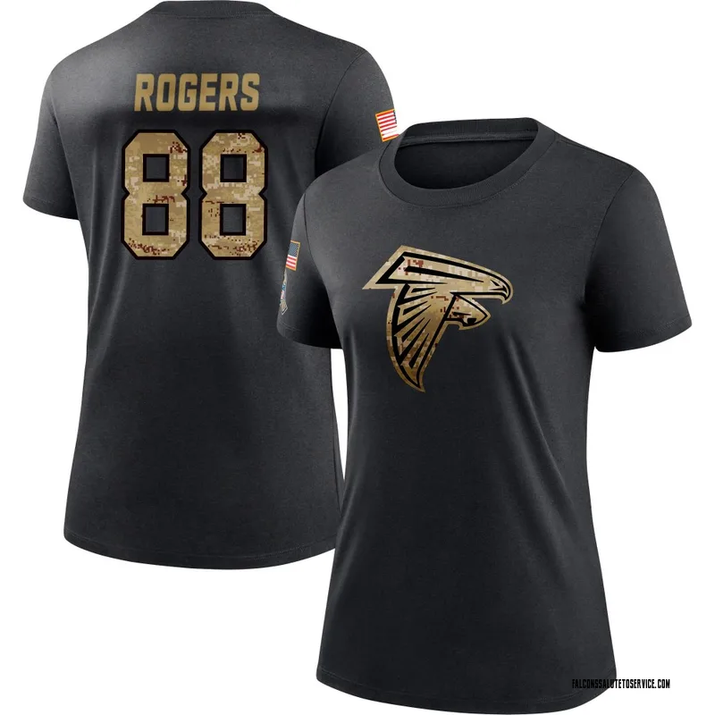 Women's Armani Rogers Atlanta Falcons Black 2020 Salute To Service Performance T-Shirt