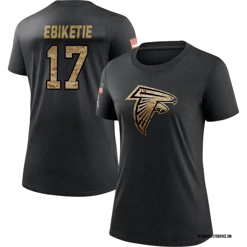 Women's Arnold Ebiketie Atlanta Falcons Black 2020 Salute To Service Performance T-Shirt