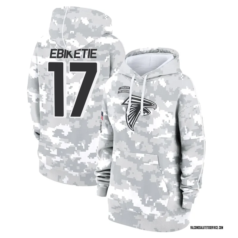 Women's Arnold Ebiketie Atlanta Falcons Camo Arctic 2024 Salute to Service Club Fleece Pullover Hoodie