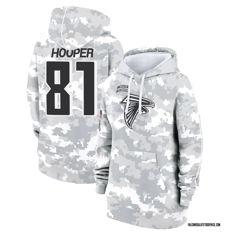 Women's Austin Hooper Atlanta Falcons Camo Arctic 2024 Salute to Service Club Fleece Pullover Hoodie