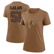 Women's Azeez Ojulari Atlanta Falcons Legend Brown 2023 Salute To Service Performance T-Shirt
