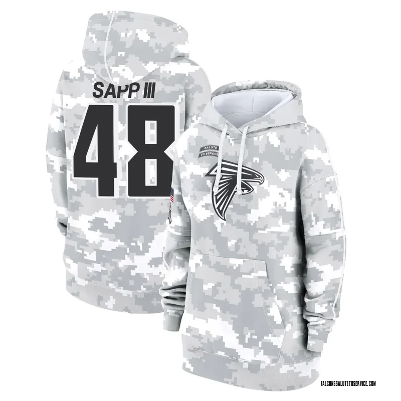 Women's Benny Sapp III Atlanta Falcons Camo Arctic 2024 Salute to Service Club Fleece Pullover Hoodie