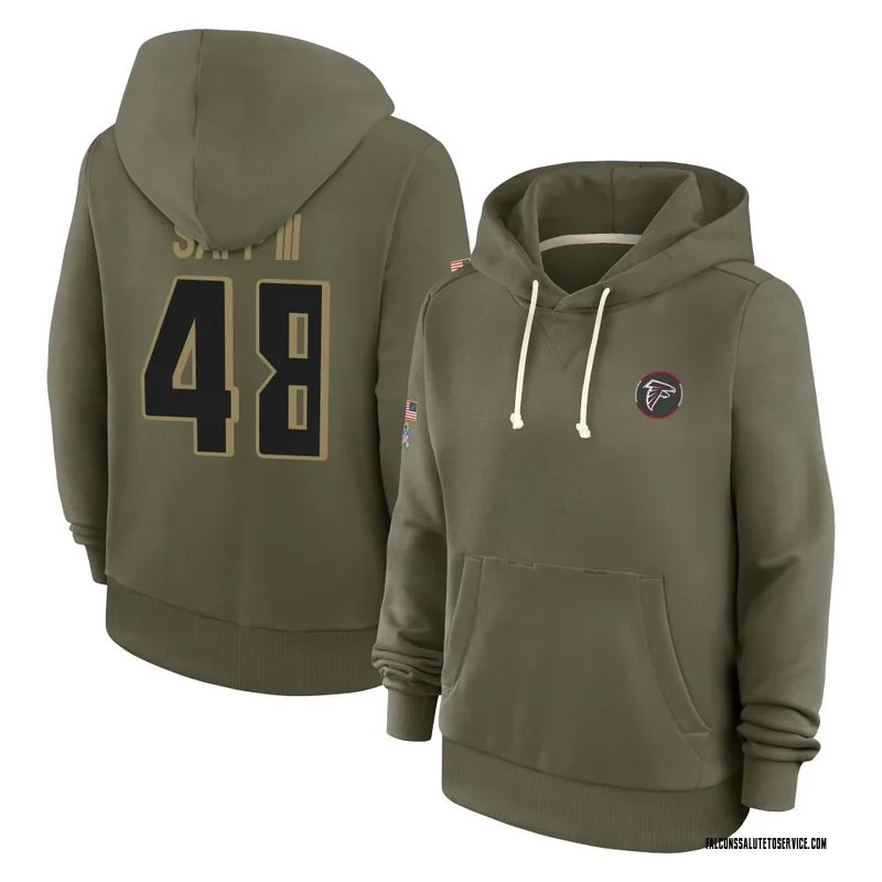 Women's Benny Sapp III Atlanta Falcons Olive 2025 Salute to Service Hoodie