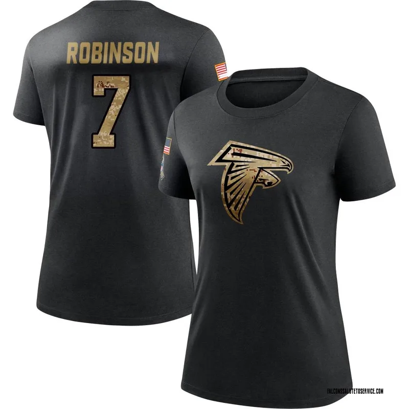 Women's Bijan Robinson Atlanta Falcons Black 2020 Salute To Service Performance T-Shirt