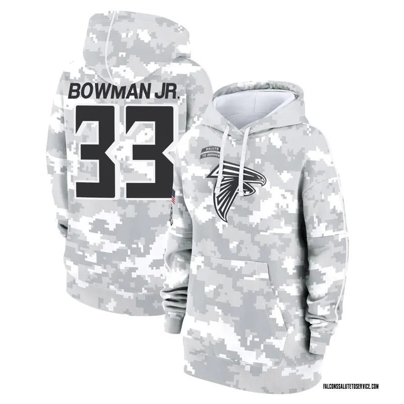 Women's Billy Bowman Jr. Atlanta Falcons Camo Arctic 2024 Salute to Service Club Fleece Pullover Hoodie