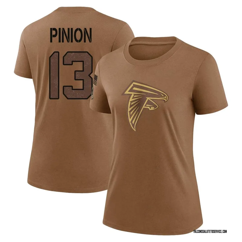 Women's Bradley Pinion Atlanta Falcons Legend Brown 2023 Salute To Service Performance T-Shirt