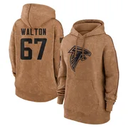 Women's Brandon Walton Atlanta Falcons Brown 2023 Salute To Service Pullover Hoodie