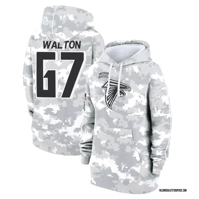 Women's Brandon Walton Atlanta Falcons Camo Arctic 2024 Salute to Service Club Fleece Pullover Hoodie