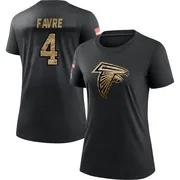 Women's Brett Favre Atlanta Falcons Black 2020 Salute To Service Performance T-Shirt
