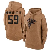 Women's CJ Nunnally IV Atlanta Falcons Brown 2023 Salute To Service Pullover Hoodie