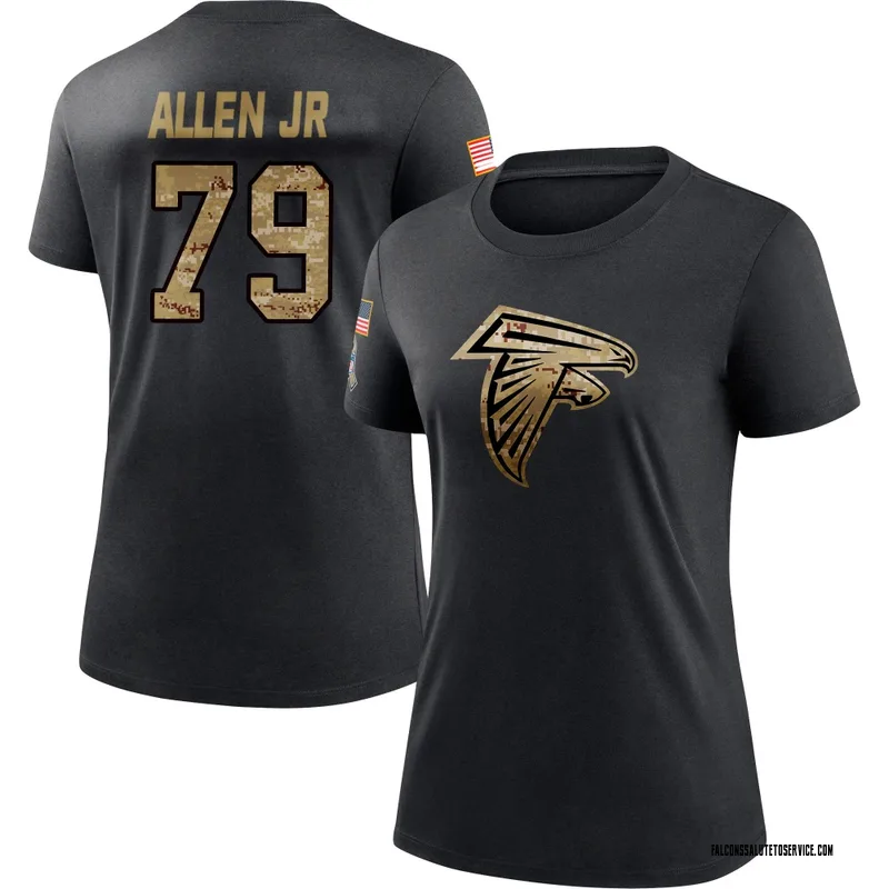 Women's Carlos Allen Jr. Atlanta Falcons Black 2020 Salute To Service Performance T-Shirt