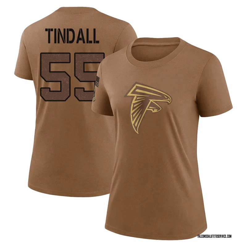 Women's Channing Tindall Atlanta Falcons Legend Brown 2023 Salute To Service Performance T-Shirt