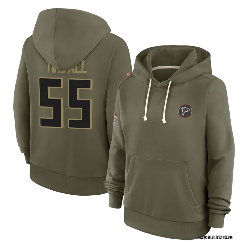 Women's Channing Tindall Atlanta Falcons Olive 2025 Salute to Service Hoodie