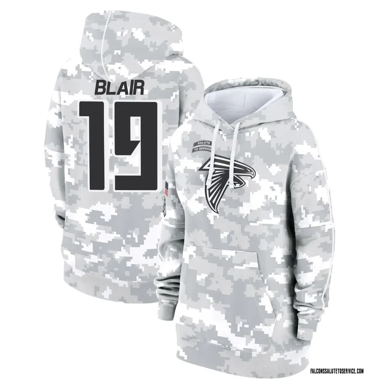 Women's Chris Blair Atlanta Falcons Camo Arctic 2024 Salute to Service Club Fleece Pullover Hoodie
