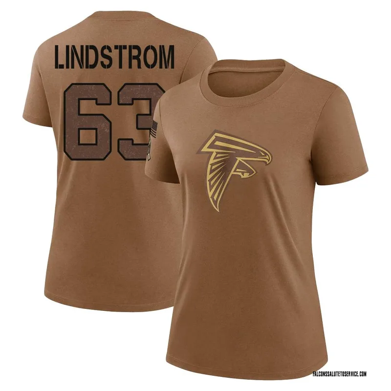 Women's Chris Lindstrom Atlanta Falcons Legend Brown 2023 Salute To Service Performance T-Shirt