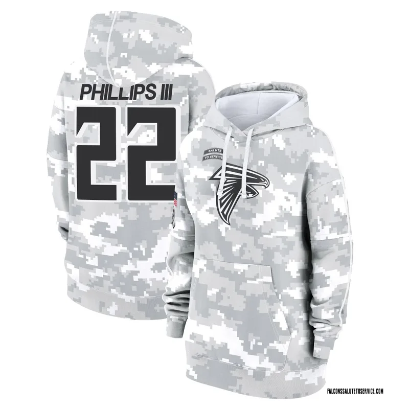 Women's Clark Phillips III Atlanta Falcons Camo Arctic 2024 Salute to Service Club Fleece Pullover Hoodie