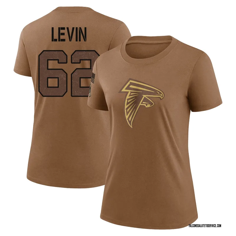 Women's Corey Levin Atlanta Falcons Legend Brown 2023 Salute To Service Performance T-Shirt