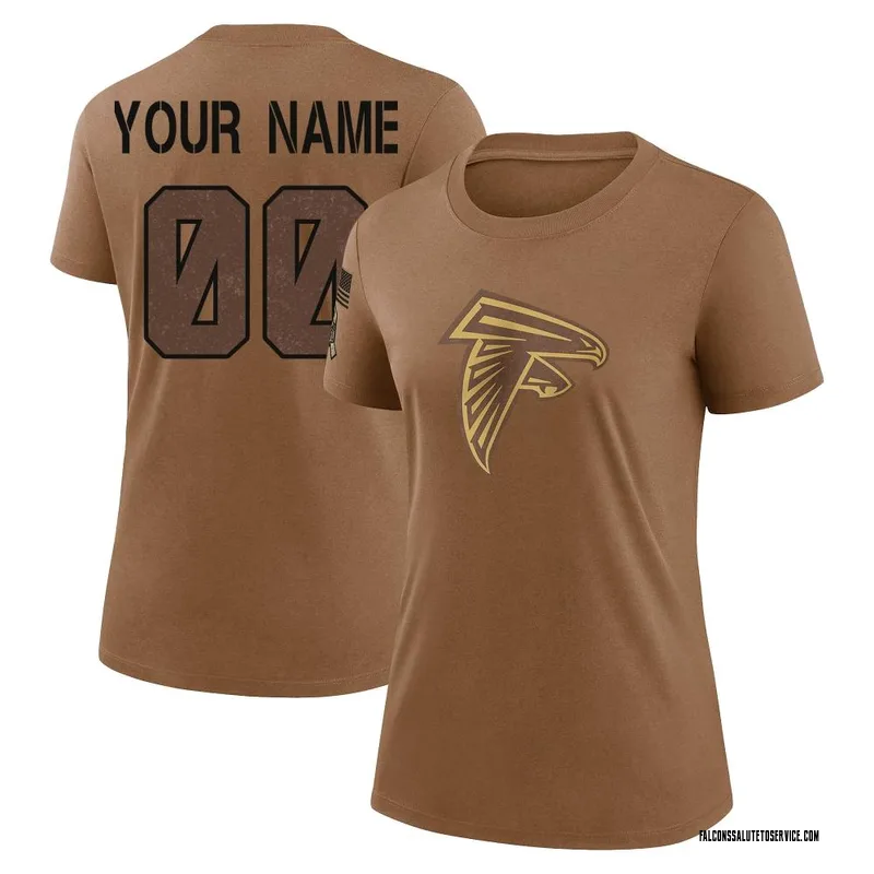 Women's Custom Atlanta Falcons Legend Brown 2023 Salute To Service Performance T-Shirt
