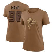 Women's Da'Shawn Hand Atlanta Falcons Legend Brown 2023 Salute To Service Performance T-Shirt
