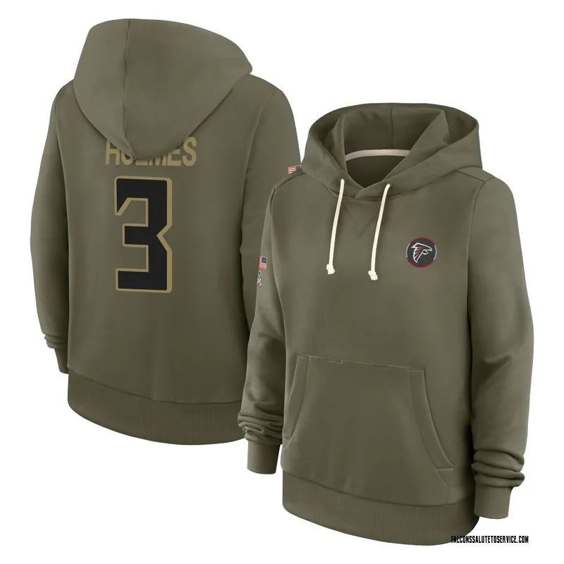 Women's Darnay Holmes Atlanta Falcons Olive 2025 Salute to Service Hoodie