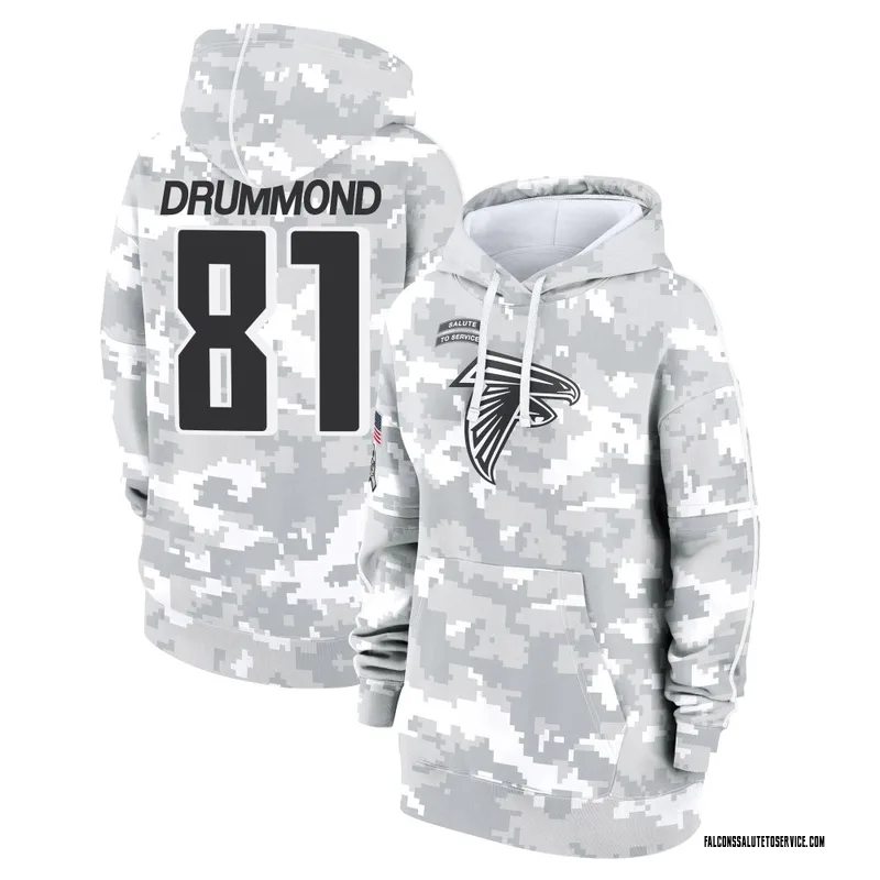 Women's Dylan Drummond Atlanta Falcons Camo Arctic 2024 Salute to Service Club Fleece Pullover Hoodie