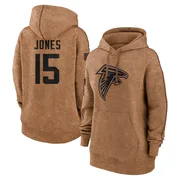 Women's Emory Jones Atlanta Falcons Brown 2023 Salute To Service Pullover Hoodie