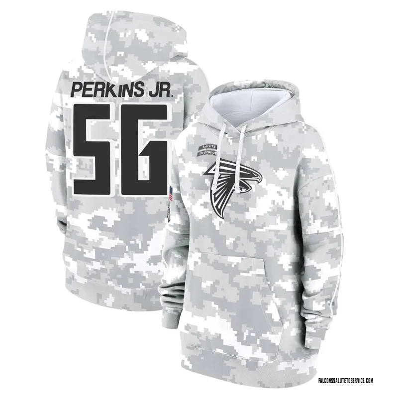 Women's Harold Perkins Jr. Atlanta Falcons Camo Arctic 2024 Salute to Service Club Fleece Pullover Hoodie