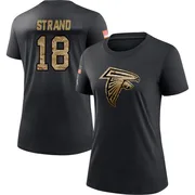 Women's Jack Strand Atlanta Falcons Black 2020 Salute To Service Performance T-Shirt