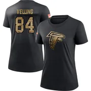 Women's Jack Velling Atlanta Falcons Black 2020 Salute To Service Performance T-Shirt