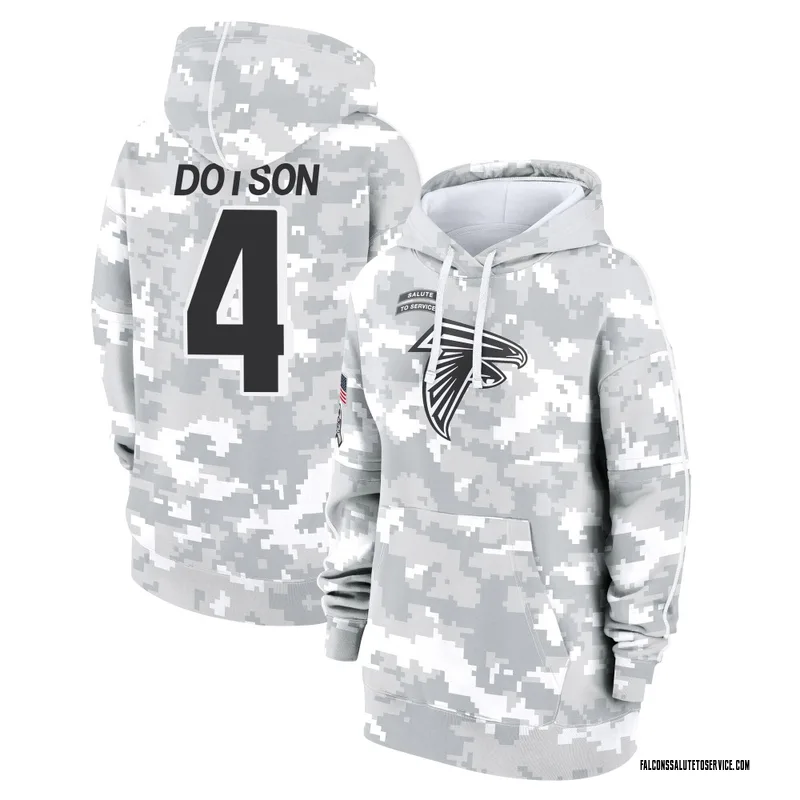 Women's Jahan Dotson Atlanta Falcons Camo Arctic 2024 Salute to Service Club Fleece Pullover Hoodie