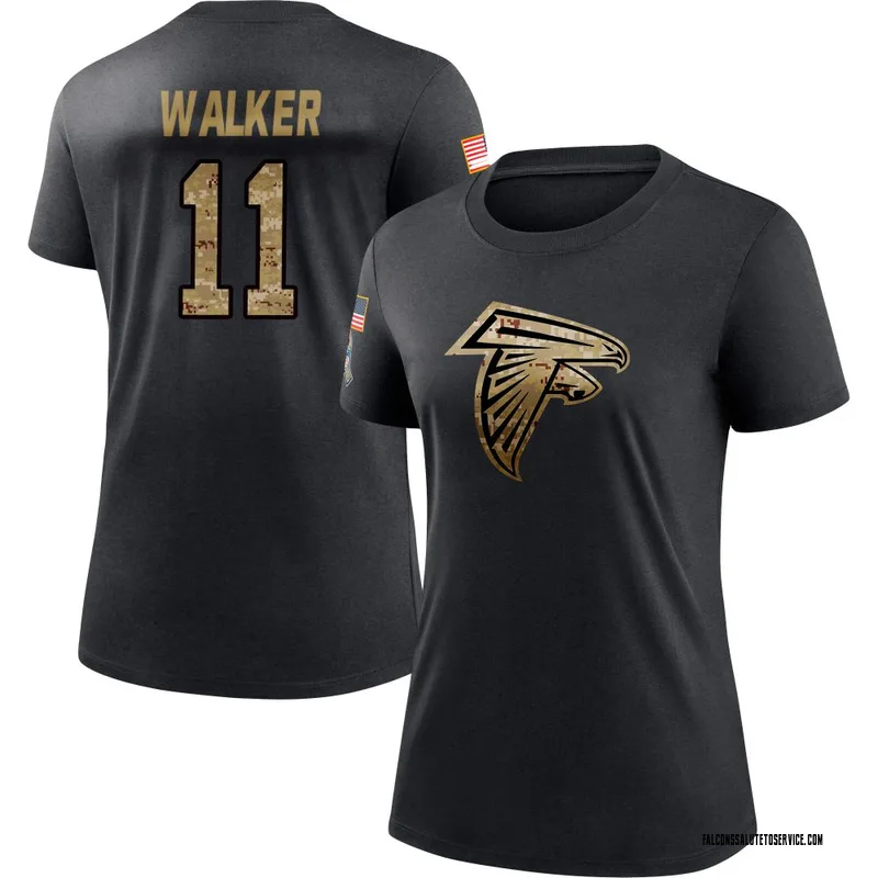 Women's Jalon Walker Atlanta Falcons Black 2020 Salute To Service Performance T-Shirt