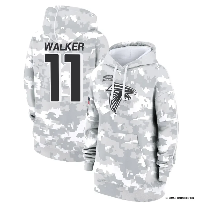 Women's Jalon Walker Atlanta Falcons Camo Arctic 2024 Salute to Service Club Fleece Pullover Hoodie