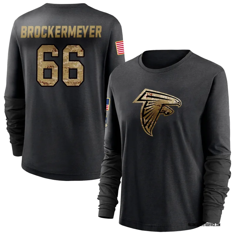 Women's James Brockermeyer Atlanta Falcons Black 2020 Salute To Service Sideline Performance Long Sleeve T-Shirt