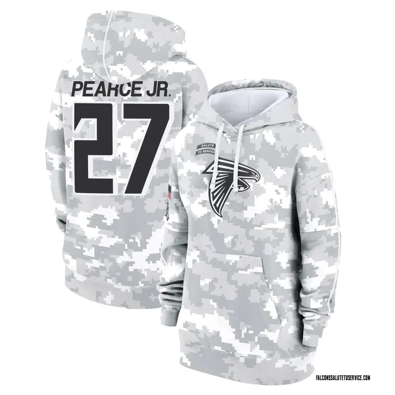 Women's James Pearce Jr. Atlanta Falcons Camo Arctic 2024 Salute to Service Club Fleece Pullover Hoodie