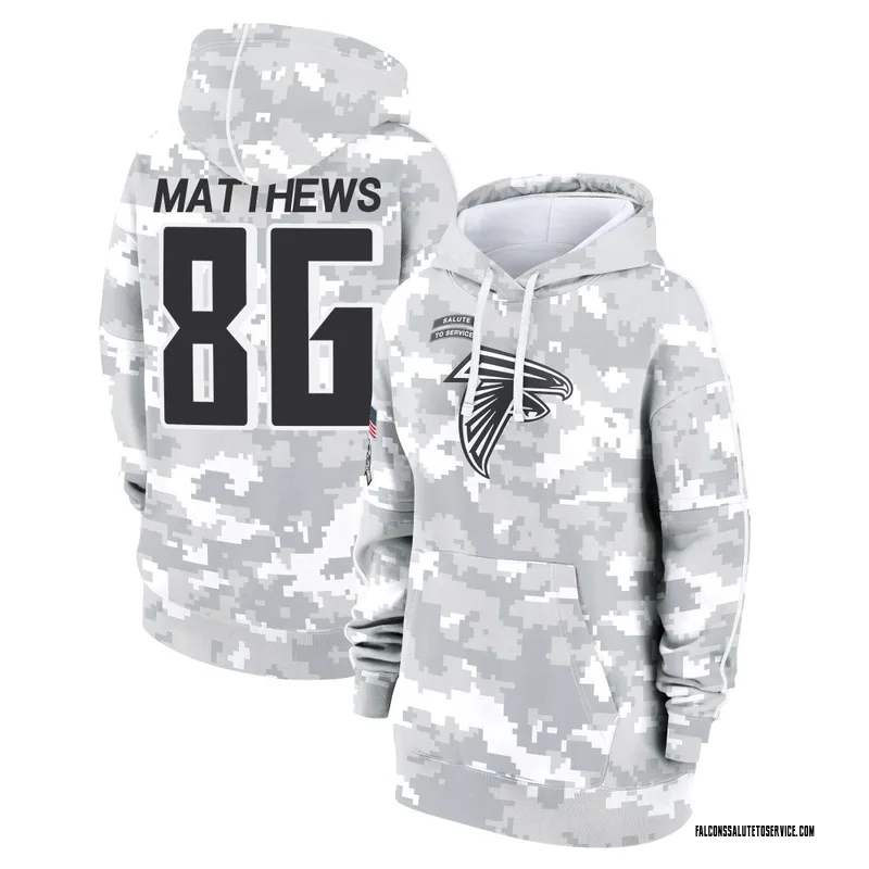 Women's Jesse Matthews Atlanta Falcons Camo Arctic 2024 Salute to Service Club Fleece Pullover Hoodie