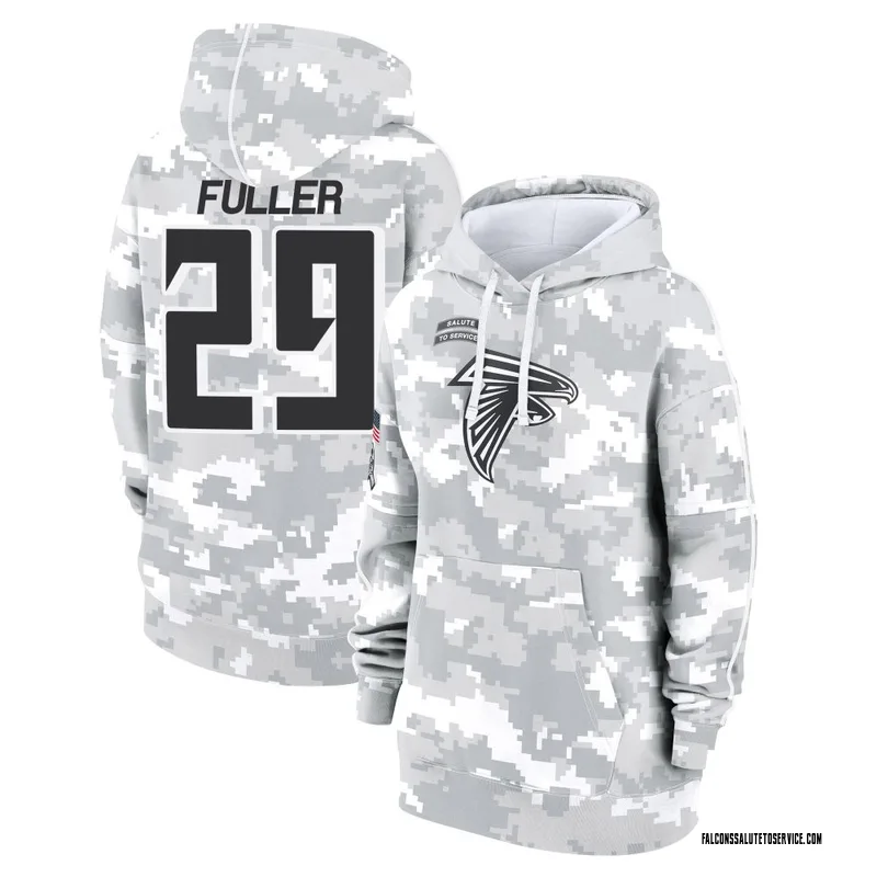 Women's Jordan Fuller Atlanta Falcons Camo Arctic 2024 Salute to Service Club Fleece Pullover Hoodie