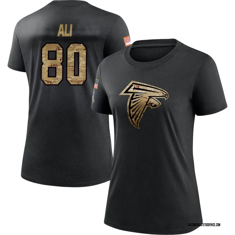 Women's Josh Ali Atlanta Falcons Black 2020 Salute To Service Performance T-Shirt