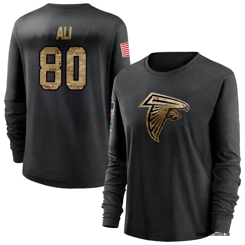 Women's Josh Ali Atlanta Falcons Black 2020 Salute To Service Sideline Performance Long Sleeve T-Shirt