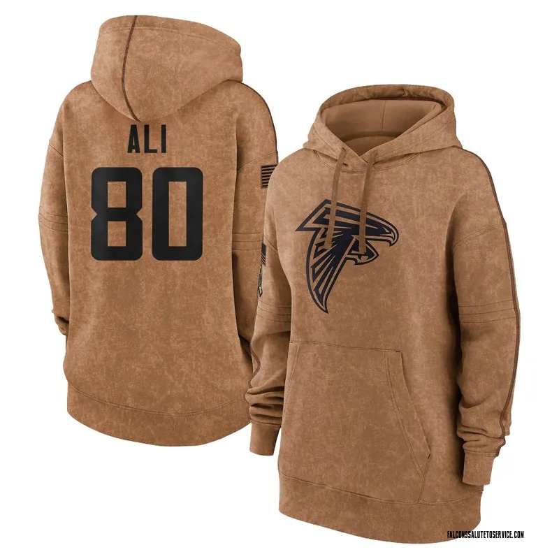 Women's Josh Ali Atlanta Falcons Brown 2023 Salute To Service Pullover Hoodie