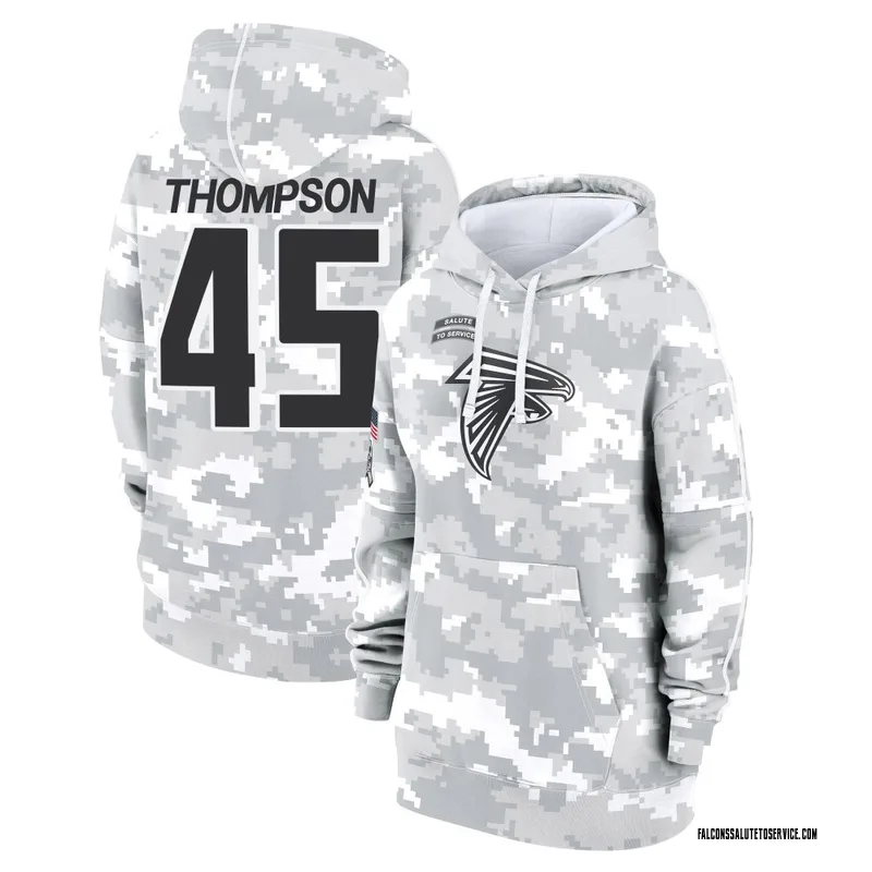 Women's Josh Thompson Atlanta Falcons Camo Arctic 2024 Salute to Service Club Fleece Pullover Hoodie