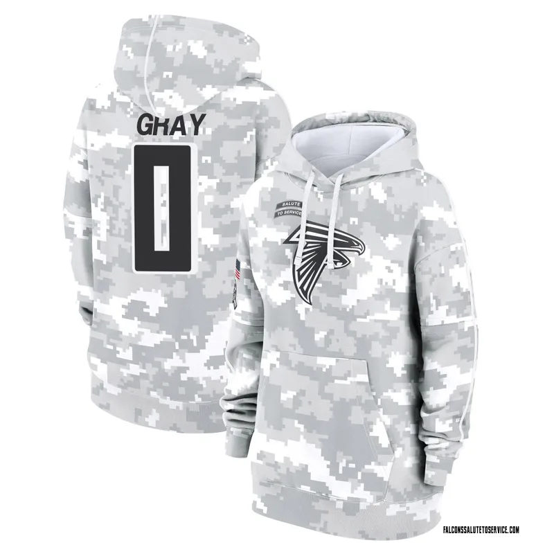 Women's Joshua Gray Atlanta Falcons Camo Arctic 2024 Salute to Service Club Fleece Pullover Hoodie