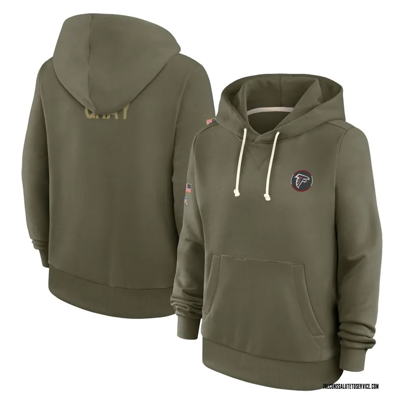 Women's Joshua Gray Atlanta Falcons Olive 2025 Salute to Service Hoodie