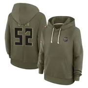 Women's Jovaughn Gwyn Atlanta Falcons Olive 2025 Salute to Service Hoodie